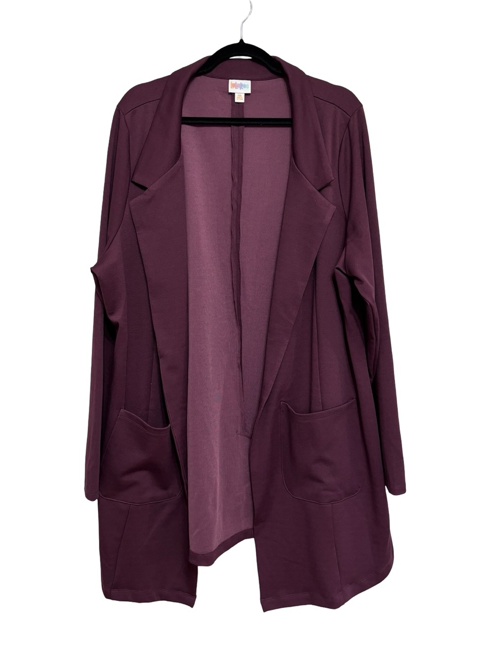 NEW LuLaRoe Gwen Long Line Blazer in Burgundy - Size 3X